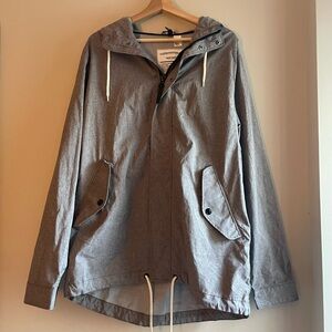 Men’s H&M Light Grey Rain Jacket with Hood